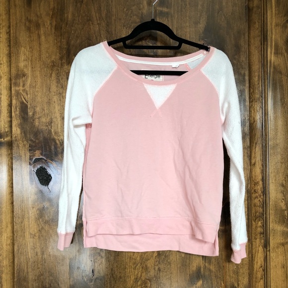 Energie Tops - Soft Pink and White Energie Soft Sweatshirt Sz M